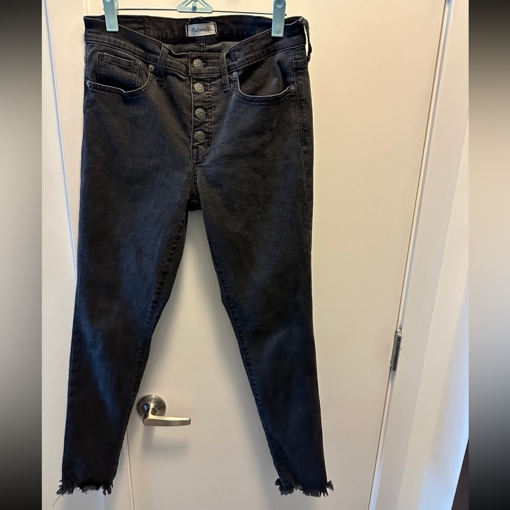 Women's Black Button-Fly Jeans